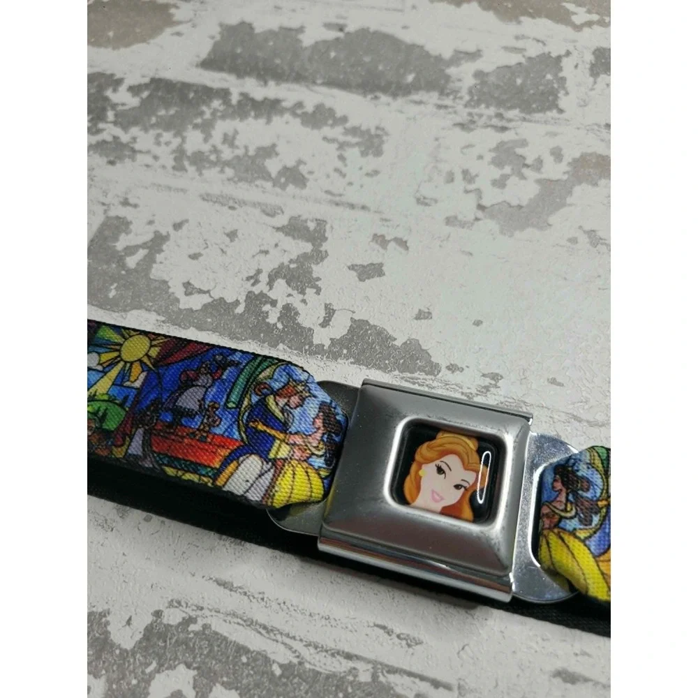 Buckle Down Disney Beauty and the Beast Stained Glass Adjustable Belt
